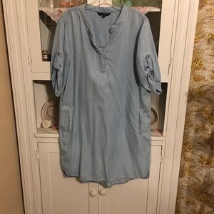 Knee length chambray dress size M